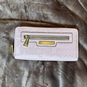 NEW Juicy Couture Pink Embossed Zip-Around Wallet